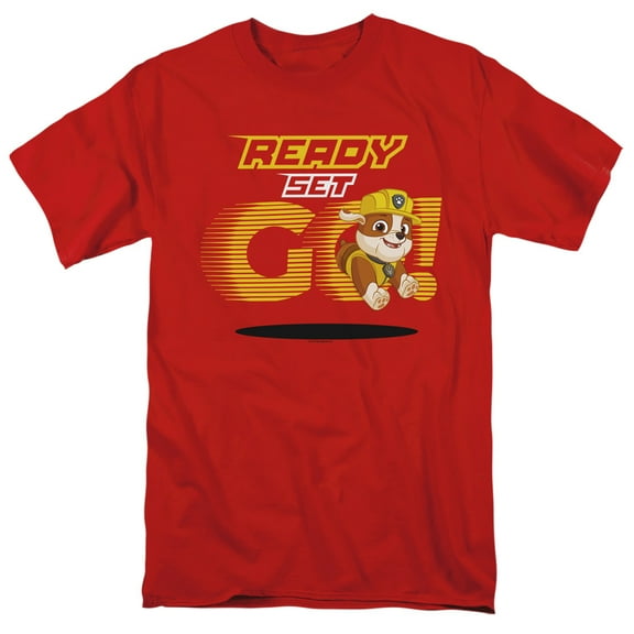 Paw Patrol Ready Set Go! Rubble Unisex Adult T Shirt