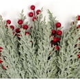 thumbnail image 3 of 30 Pcs Branches de Pin Artificielles avec Tiges de Baies Rouges Assortiment de Fausses Feuilles de Cèdre Brindilles de Baies Houx Pics de Sapin de Noël Sprays de Verdure pour Guirlande de Couronne Artisanale DIY Décoration de Saison de Vacances (Neige), 3 of 4