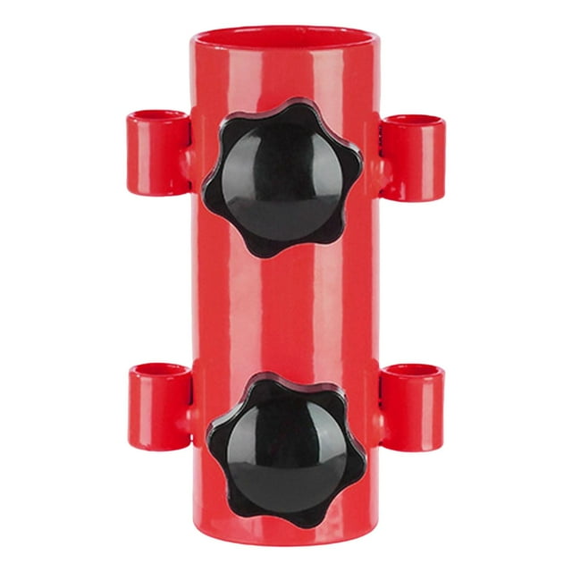 Soporte de barra de tienda portátil, soporte de tubo fijo, soporte de barra de construcción, fijador de de lona de Metal para viajar, Picnic, rojo DYNWAVEMX sostenedor del poste del dosel