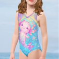 thumbnail image 4 of Maillot de Bain une Pièce pour Filles 3-14 Col en V Maillot Sans Manches, 4 of 5