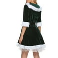 thumbnail image 4 of Kiapeise Women Sexy Nightwear, Christmas Dress, Long Sleeve V-Neck Plush Decoration Layered Mash Hem Lingerie, 4 of 7
