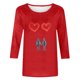 thumbnail image 4 of Xuyuer Women's Casual Daily Round Neck Three-Quarter Sleeve Loose T-Shirt, Comfortable 3/4 Sleeve Top for Spring Summer Everyday Fashion and Relaxed Weekend Wear, 4 of 5