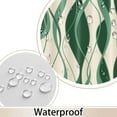 thumbnail image 3 of Green Shower Curtain, Modern Abstract Navy Green and White Striped Shower Curtain Set for Bathroom,Cute Waterproof Polyester Shower Curtain with Hooks, 72X72IN, 3 of 8