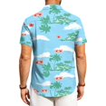 thumbnail image 7 of HAJWOH 2026 Summer Hawaiian Shirt for Men Casual Button Down Short Sleeve Summer Beach Shirts Loose Fit Floral Print Tropical Tops, 7 of 7