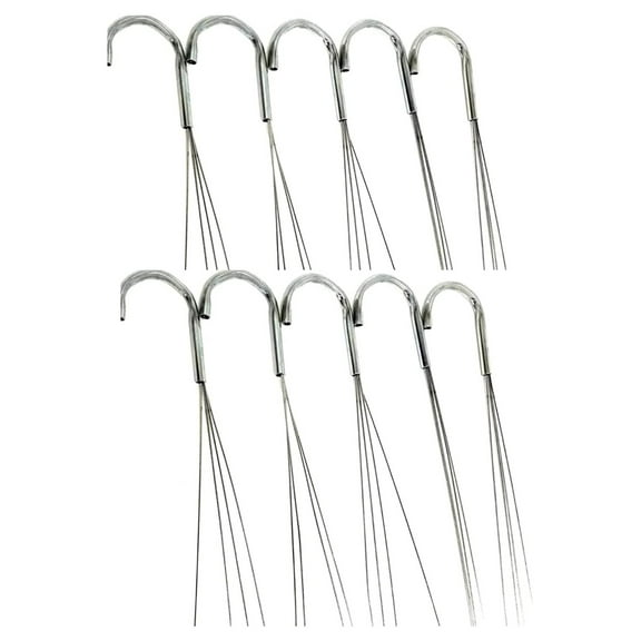 10 Pack 24" 4 Wire Steel Hook Hanger, Gardening Indoor Outdoor Patio Hanging Basket Use (10Pack 24" - 4 Wire)