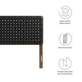 thumbnail image 6 of Headboard, Queen Size, Walnut Black, Vegan Leather, Bedroom, Modern Contemporary HB36766, 6 of 8