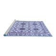 thumbnail image 2 of Ahgly Company Machine Washable Indoor Square Abstract Blue Modern Area Rugs, 6' Square, 2 of 4