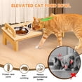 thumbnail image 3 of Cuenco de comida para gatos Woodever Elevated 3 de acero inoxidable con soporte, 3 of 7