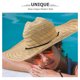 thumbnail image 4 of Sombrero vaquero de paja con ala ancha: sombrero de playa de verano para mujer, ligero y transpirable, ideal para actividades al aire libre., 4 of 8
