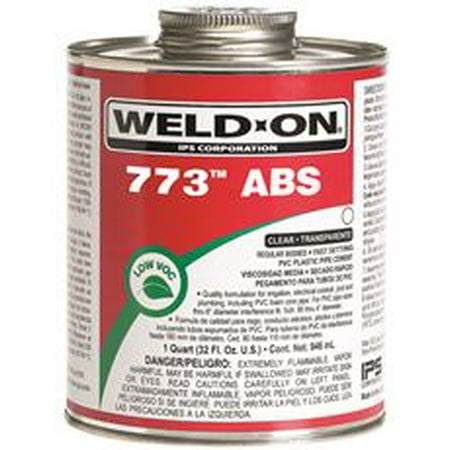 Abs Plastic Cement - WELD ON 773 ABS CEMENT 1/4 PINT MEDIUM BLACK