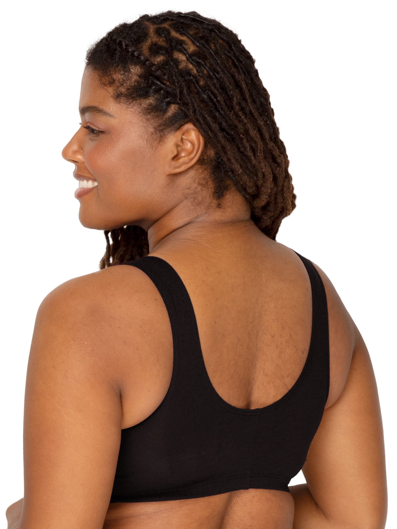 Fruit of the Loom Women's Front Comfort Front Close Cotton Sports Bra, 2-Pack