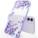 thumbnail image 3 of Compatible con iPhone 11, bonita funda protectora para teléfono para mujeres y niñas, suave, morada, mate, rígida, con parte trasera de PC con diseño floral estético para iPhone 11, lavanda morada Ormromra WMZY-451, 3 of 5