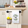thumbnail image 2 of GEEORY Monogram Letter M Kitchen Towel for Home Decor Eucalyptus Leaves Family Last Name Initial Fingertip Towel 18x26 Inch Ultra Absorbent Bar Drying Cloth Hand Towel Bathroom Decorations GD127, 2 of 6