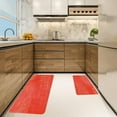 thumbnail image 7 of 2 Pieces Kitchen Rugs, Abstract Anti Fatigue Non Slip Foam Cushioned Red Graffiti Graffiti Modern Comfort Indoor Floor Mat Runner Rug Set for Laundry Office Sink Bathroom (17"x48"+17"x24"), 7 of 7