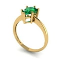 thumbnail image 2 of 1.5 ctw Solitaire Anniversary Ring for Women | Pear Cut Simulated Emerald | Hyperallergenic Solid 18K Yellow Gold, 2 of 5