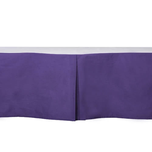 Bacati Solid Purple Crib Skirt 100 Percent Cotton Percale With 13