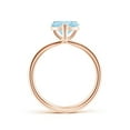 thumbnail image 2 of Angara Natural 1.4 Ct. Aquamarine Solitaire Ring in 14K Rose Gold for Women (Ring Size: 6), 2 of 8