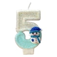 thumbnail image 2 of onlyliua para Interior/Exterior Pastel En Forma de Copo de Nieve, Vela En Número de Muñeco de Nieve, Decoración de Cumpleaños para Niños, Pastel de Cumpleaños Temático, Cupcakes, Suministros para Cum, 2 of 6