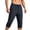 Dark Blue, variant on Sweat Capris Men Cotton Casual Drawstring Elastic Waist Loose Big And Tall Capri With Pockets Size XL-5XL