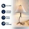 thumbnail image 5 of JONATHAN Y Antler 27.5" Rustic Resin LED Table Lamp, Brown, JYL6305A, 5 of 7