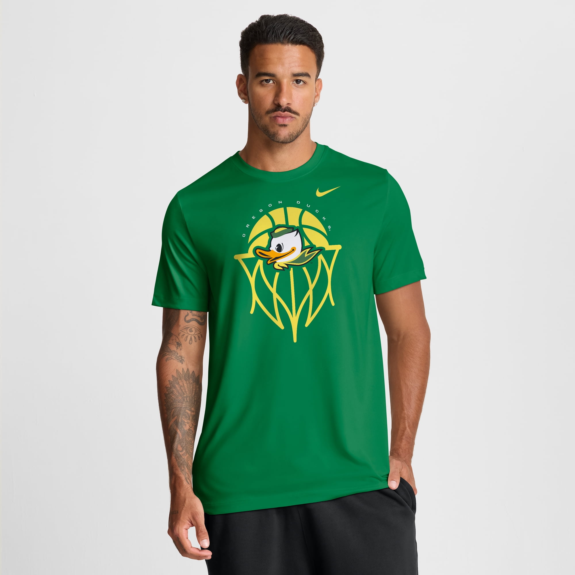 Men's Nike Black Oregon Ducks Mummy Duck Glow In The Dark T-Shirt