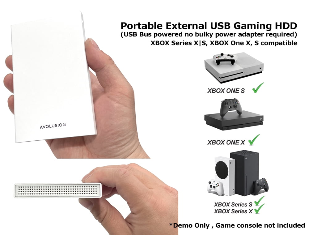 Avolusion HD250U3-WH 2TB USB 3.0 Portable XBOX One External Gaming Hard Drive (XBOX Pre-Formatted, White) - 2 Year Warranty