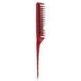 thumbnail image 3 of Beard Comb, Straight Hair Comb Stylish Appearance Long Handle Bright Color  For Home Black,Red, 3 of 8