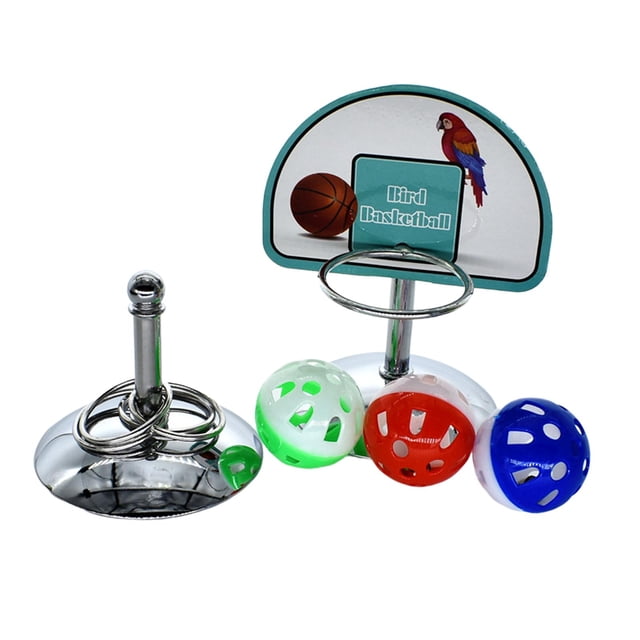 Juguetes para loros Yuyangstore 2 unids/set de anillos apibles interactivo de baloncesto Cockatiel C