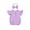 Purple, variant on Mikilon Baby Girl Outfits Solid Color Small Flying Sleeve ‌Rompers Comfortable Button-Up Rompers with a Bow Headband ,Size 0 Month-12 Months
