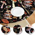 thumbnail image 4 of Fitted Round Tablecloth, Elastic Edge Design,Suitable for Round Tables Ranging from 36 in to 44 in,Round Outdoor Tablecloth,Mushroom Pattern,Easy Clean & Stain Resistant, 4 of 6