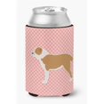 thumbnail image 1 of Central Asian Shepherd Dog Checkerboard Pink Can or Bottle Hugger, 1 of 1