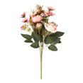 thumbnail image 1 of Flores artificiales de seda de peonía, ramo de novia, decoración de Hortensia Afortunado Sencillez, 1 of 5