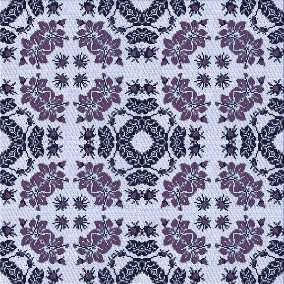 Ahgly Company Machine Washable Indoor Square Transitional Purple Haze Purple Area Rugs, 4' Square