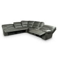 thumbnail image 3 of Ellery Charcoal Faux Leather 6-Piece Power Reclining Sectional, 3 of 4