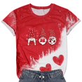 thumbnail image 4 of Fiudx Ofertas Del Día Camiseta de Manga Corta Holgada con Cuello Redondo y Estampado Informal para El Día de San Valentín para Mujer, 4 of 5