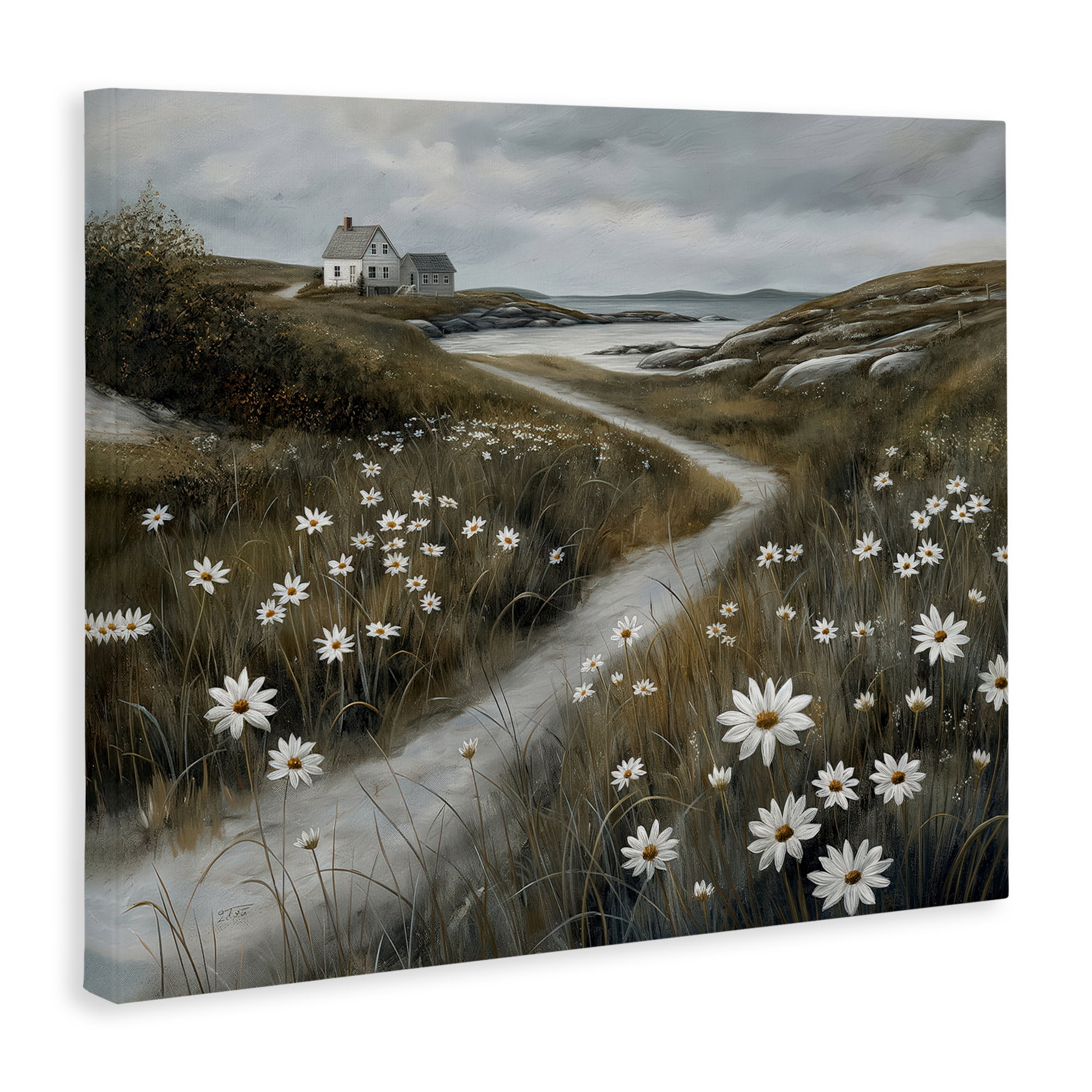 Stupell Industries Daisies Along Coastal Path Canvas Wall Art, design by Imagine It Images