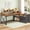 Black & Brown, variant on Farmhouse L-Shaped Desk with Power Outlets & LED Lights for Home Office, Large Computer Desk with Monitor Stand & Storage Drawer & File Drawer, Corner Computer Desk with 5 Open Storage Space, White