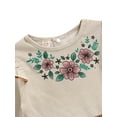 thumbnail image 4 of Kmbangi Baby Long Sleeve Dress with Ruffle Decoration, Flower Corduroy, 4 of 9