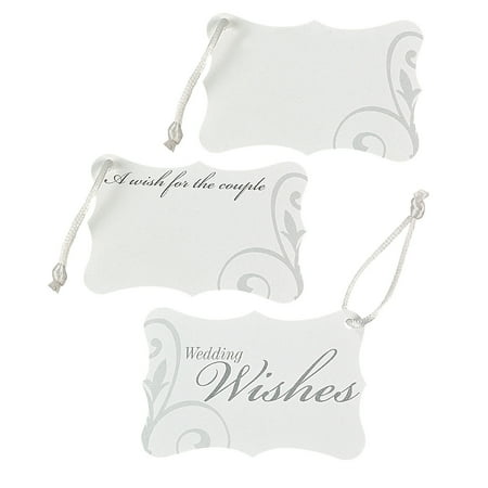 Best Wishes Cards W/die Cut Hole & Ribbo for Wedding - Stationery - Cards - Note Cards - Wedding - 24