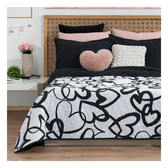 Edredón Ligero Pinsonic Doble Vista con Fundas de Almohada Esquimal (Pulso, Matrimonial)