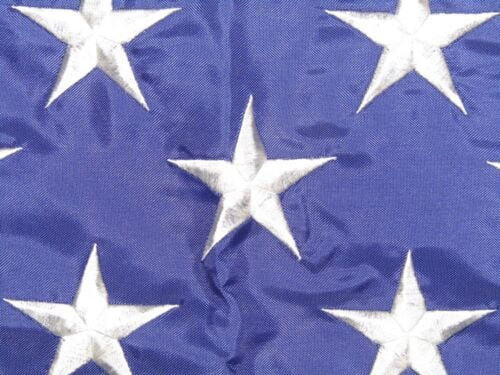 3x5 Embroidered Sewn USA American Gold Fringe Sleeve 300D Nylon Flag 3'x5'