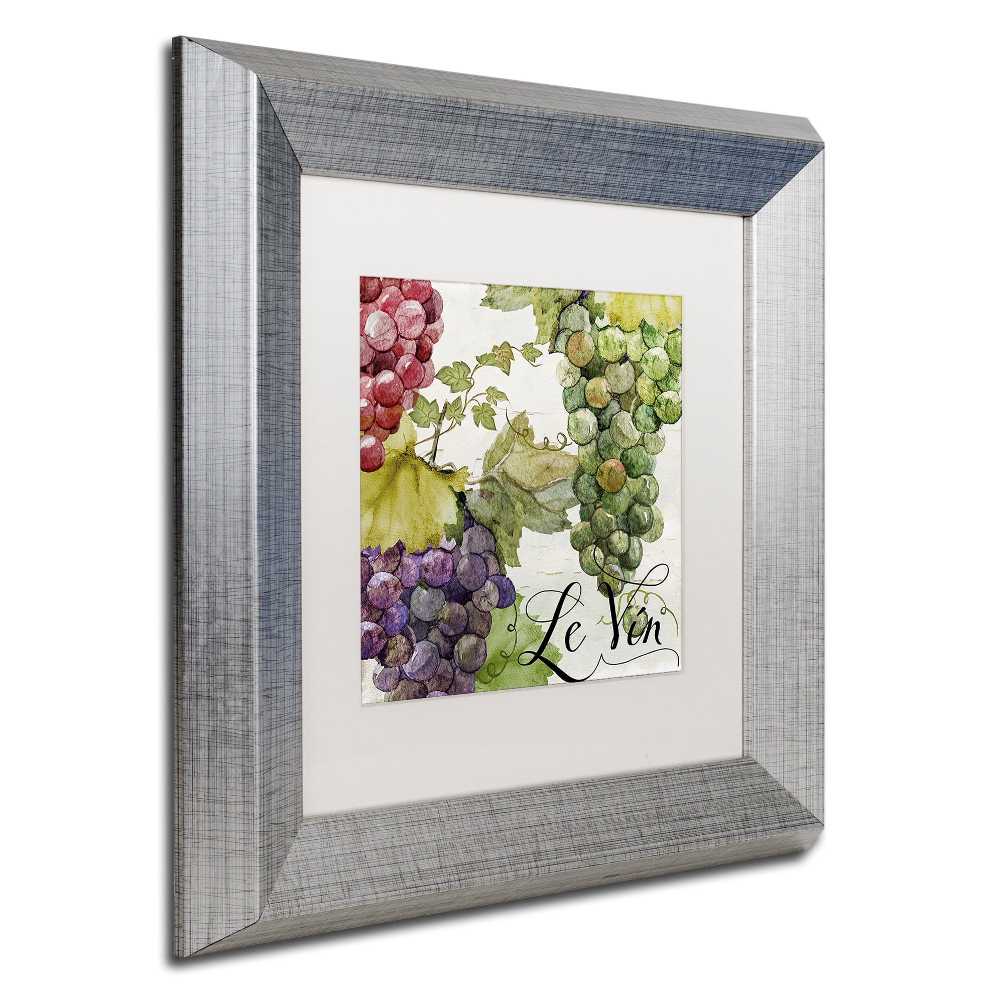 Trademark Fine Art "Wines of Paris II" Canvas Art by Color Bakery, White Matte, Silver Frame
