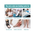 thumbnail image 7 of JTCAREERS 5 Pairs Wide Diabetic Socks for Men Women, Plus Size Loose Fit Non-Binding Socks for Edema, Lymphedema, Swollen Feet, Bariatric, Hospital Cast - 2 White & 3 Black, 7 of 7