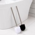 thumbnail image 2 of Escobillero de repuesto, escobilla de baño negra, con mango de acero inoxidable, juego de 4 escobilla de repuesto, tipo económico, plástico acero inoxidable, 35cm, blanco JM MX-0139761FYD, 2 of 4