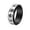 Black, variant on HIJONES Men's Stainless Steel Chinese 6 Words of Truth Hollow Turnable Ring 8MM Relieving Stress Anxiety Jewelry Black Size 11