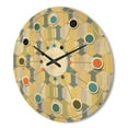 thumbnail image 3 of Designart 'Abstract Retro Geometrical Design Pattern II' Mid-Century Modern Wood Wall Clock, 3 of 5