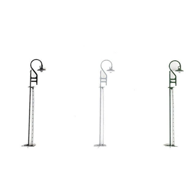 Lampe de Chemin de Fer Modèle Extérieur Blanc Chaud Artisanat LED Lampadaire Échelle 1:87 Micro Paysage Léger Décorations de Parc Vert (Lumière Chaude)