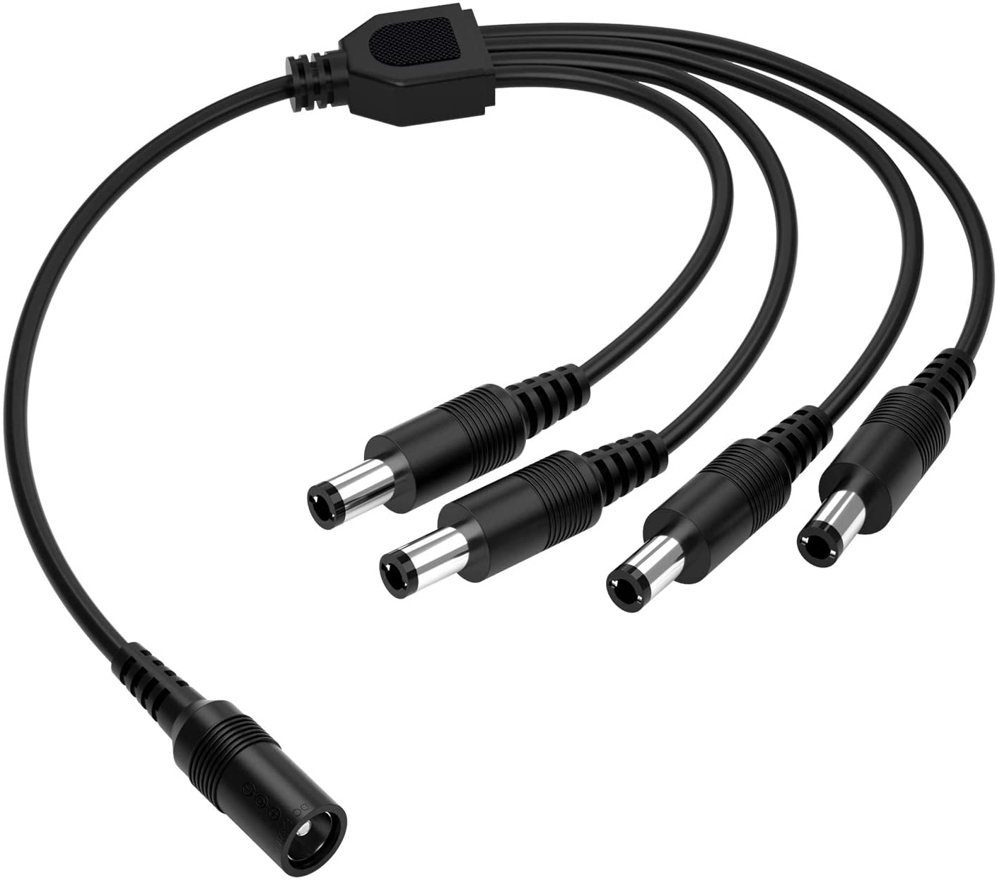 UPBRIGHT New 4-Plug Tip Splitter 4-Way Power Cord Cable For CCTV Surveillance Security Cameras Cameras GW124CA GW12V5A GW12V7A GW128CA