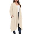 thumbnail image 3 of Cueply Women's Plus Size Cardigan Lightweight Long Sleeve Maxi Long Knitted Tops Open Front Sweater, 3 of 6