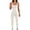 39White, variant on Women Workout Seamless Jumpsuit Yoga Ribbed Bodycon One Piece Spaghetti Strap Leggings Romper